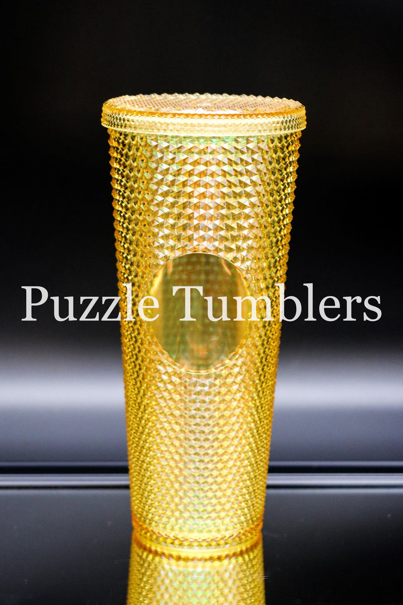 24OZ LIME GREEN STUDDED TUMBLER - NO LOGO – Puzzle Tumblers