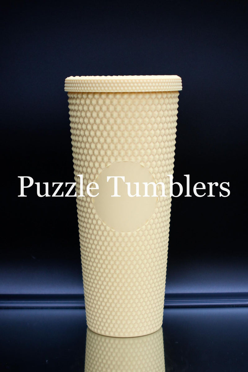 24OZ GOLD CHROME STUDDED TUMBLER - NO LOGO – Puzzle Tumblers