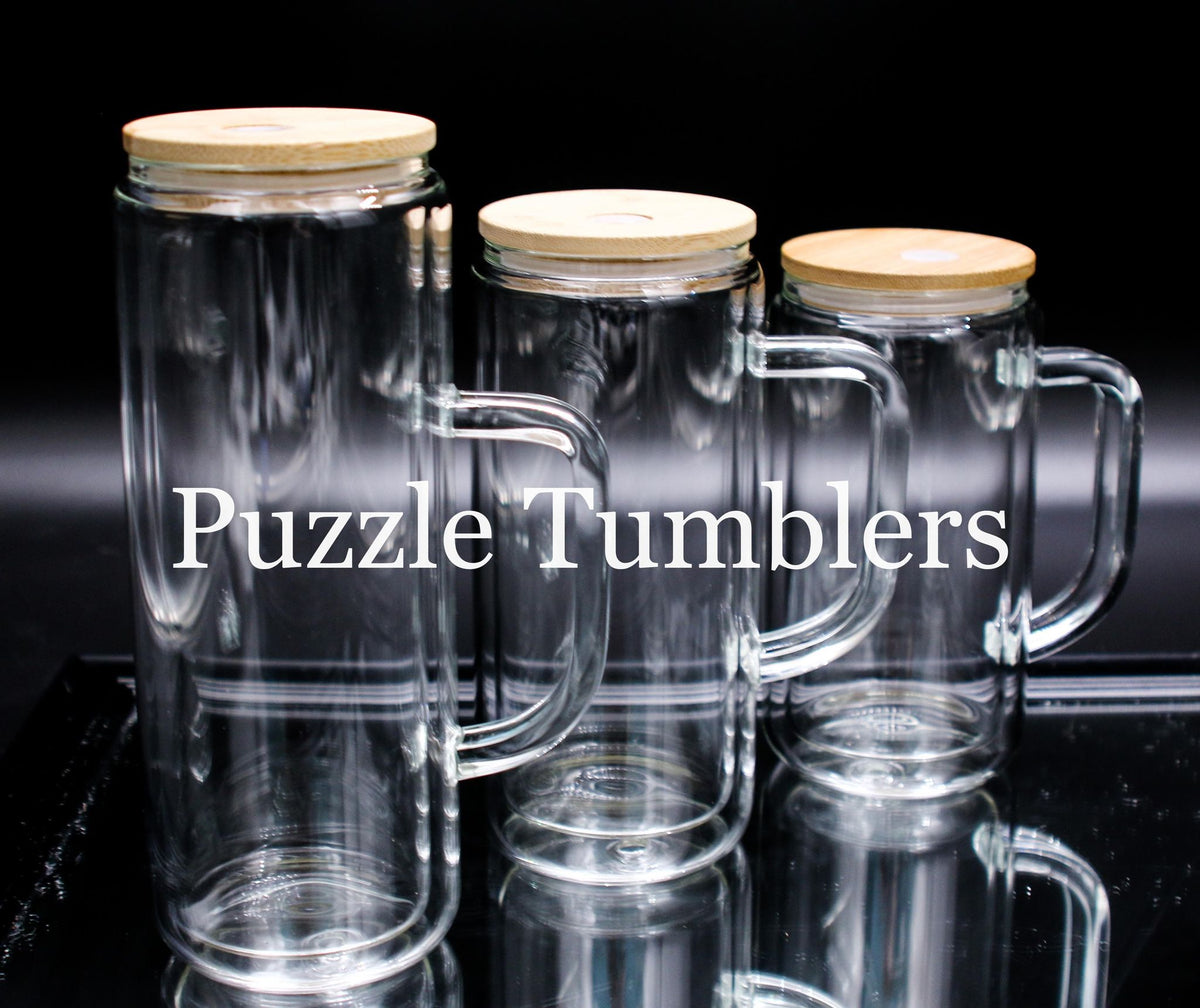 25OZ OUTSIDE WALL / 20OZ INSIDE - DOUBLE WALLED SNOW GLOBE SUMBLIMATIO –  Puzzle Tumblers