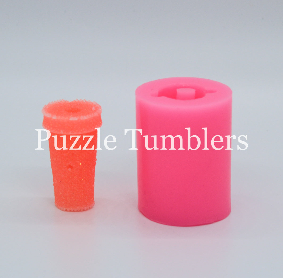 COFFEE OR TUMBLER - STRAW TOPPER MOLD PINK – Puzzle Tumblers