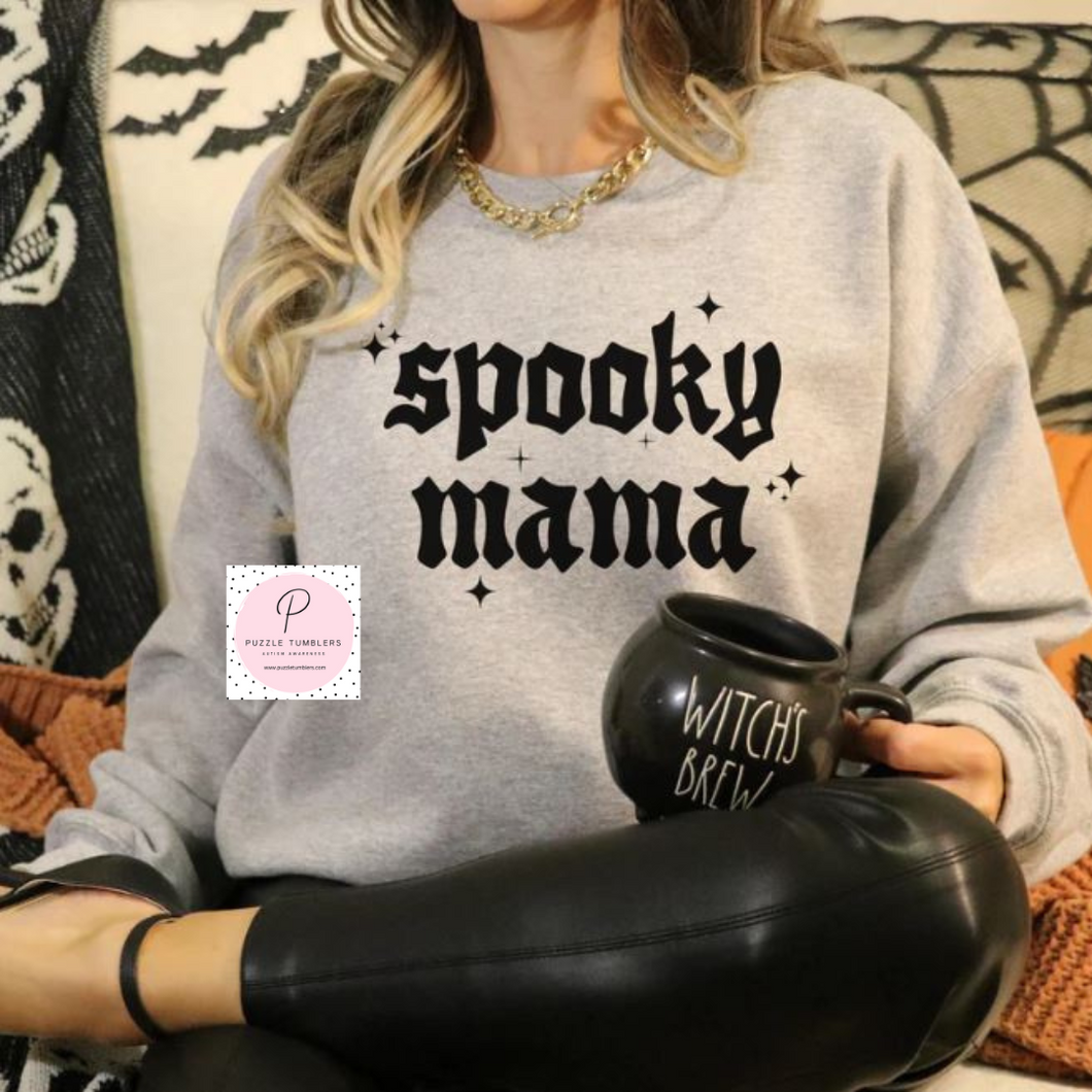 Spooky Mama (Black Ink) *Screen Print Transfer*