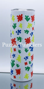 AUTISM BE A KIND SOUL - 20OZ CUSTOM TUMBLER - READY TO SHIP