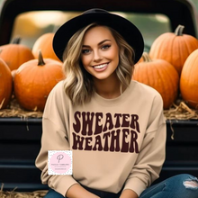 Load image into Gallery viewer, Oversized Sweater Weather (Dark Brown Ink) *Screen Print Transfer*