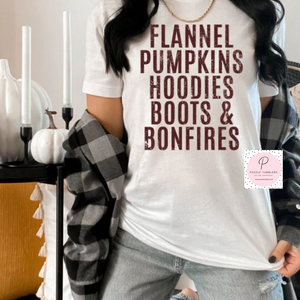 Flannel Pumpkins Hoodies (Maroon Ink) *Screen Print Transfer*