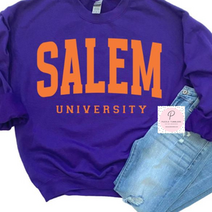 Salem University (Bright Orange Ink) *Screen Print Transfer*