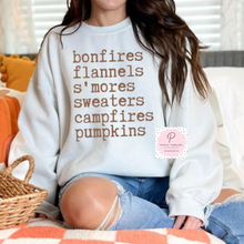 Load image into Gallery viewer, Bonfires Flannels S&#39;mores (Doe Brown Ink) *Screen Print Transfer* Bonfires Flannels S&#39;mores (Doe Brown Ink) *Screen Print Transfer* Bonfires Flannels S&#39;mores (Doe Brown Ink) *Screen Print Transfer*