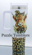 Load image into Gallery viewer, LEOPARD COW - 40OZ GENERIC CUSTOM TUMBLER - READY TO SHIP