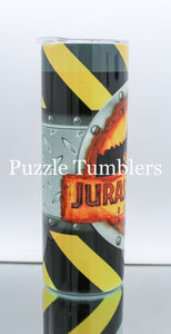 DINOSAUR TUMBLER - 20OZ CUSTOM TUMBLER - READY TO SHIP