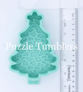 CUSTOM MOLD: Leopard Print Christmas Tree Car Scent Mold *May have a 14 Day Shipping Delay (F68)