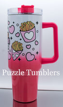 Load image into Gallery viewer, FRIES BEFORE GUYS PINK OMBRE SHIMMER - 40OZ GENERIC CUSTOM TUMBLER - READY TO SHIP