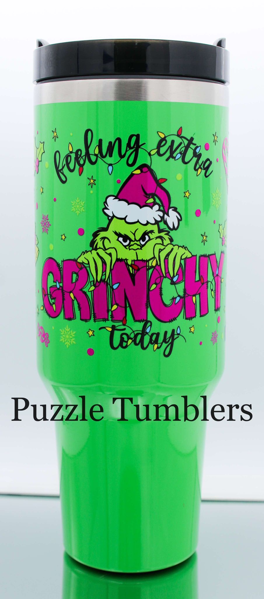 LIME HOLIDAY CHRISTMAS TUMBLER - 40OZ GENERIC CUSTOM TUMBLER - READY TO SHIP