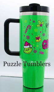 LIME HOLIDAY CHRISTMAS TUMBLER - 40OZ GENERIC CUSTOM TUMBLER - READY TO SHIP