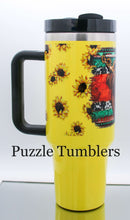 Load image into Gallery viewer, WESTERN HIGHLAND COW YELLOW - 40OZ GENERIC CUSTOM TUMBLER - READY TO SHIP