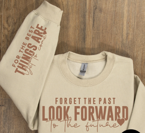 Look Forward With Sleeve Accent (Doe Brown Ink) *Screen Print Transfer*