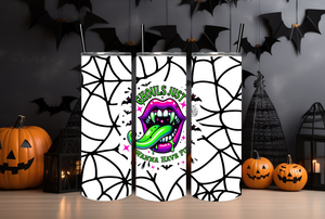 DIGITAL DOWNLOAD - 20oz Skinny - Ghouls Just Wanna Have Fun Spiderweb *PNG FILE ONLY (Copy)