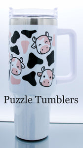 MOO MOO FARM THEMED- 40OZ GENERIC CUSTOM TUMBLER - READY TO SHIP