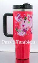 Load image into Gallery viewer, BOUGIE ON THE OUTSIDE HOT PINK - 40OZ GENERIC CUSTOM TUMBLER - READY TO SHIP