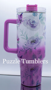 MOM PURPLE OMBRE SHIMMER - 40OZ GENERIC CUSTOM TUMBLER - READY TO SHIP