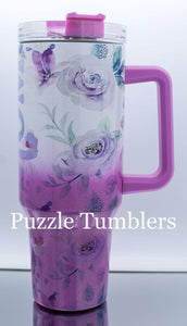 MOM PURPLE OMBRE SHIMMER - 40OZ GENERIC CUSTOM TUMBLER - READY TO SHIP