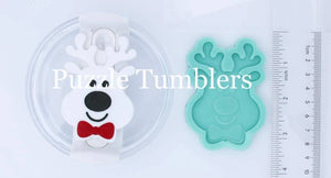 CUSTOM MOLD: Reindeer for the 40oz Tumbler Lid Plate Mold *May have a 14 Day Shipping Delay (S47)