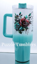 Load image into Gallery viewer, SHE IS MOM TEAL OMBRE SHIMMER - 40OZ GENERIC CUSTOM TUMBLER - READY TO SHIP