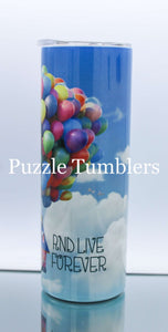 UP / LET'S FLY AWAY - 20OZ CUSTOM TUMBLER - READY TO SHIP