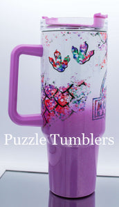 WALK IN THE PARK PURPLE OMBRE SHIMMER - 40OZ GENERIC CUSTOM TUMBLER - READY TO SHIP