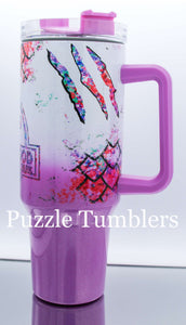 WALK IN THE PARK PURPLE OMBRE SHIMMER - 40OZ GENERIC CUSTOM TUMBLER - READY TO SHIP