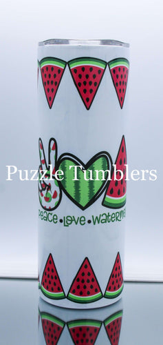 WATERMELON SUMMER - 20OZ CUSTOM TUMBLER - READY TO SHIP