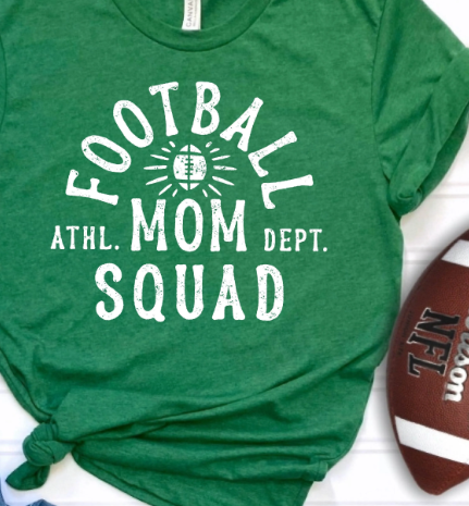 Football Mom Squad (White Ink) *Screen Print Transfer*