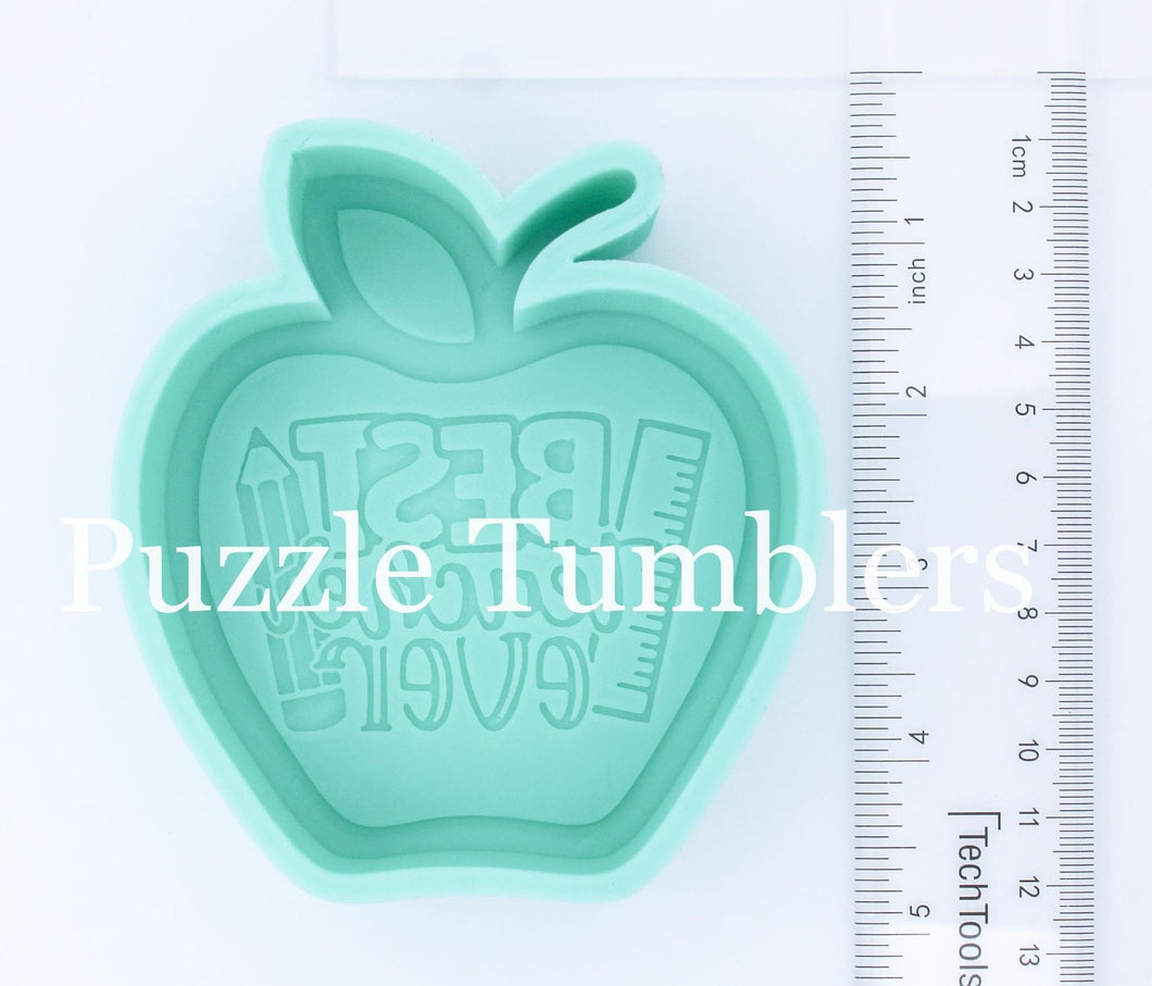 CUSTOM MOLD: Best Teacher Ever Apple Car Scent Mold *May have a 14 Day Shipping Delay (F139)