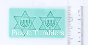 CUSTOM MOLD: Hanukkah Earring Mold *May have a 14 Day Shipping Delay (S65)