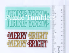 Load image into Gallery viewer, CUSTOM MOLD: Double Merry &amp; Bright Words Earring Mold *May have a 14 Day Shipping Delay (S67)