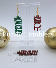 Load image into Gallery viewer, CUSTOM MOLD: Double Naughty &amp; Nice Words Earring Mold *May have a 14 Day Shipping Delay (S68)