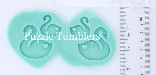 CUSTOM MOLD: Double Swan Earring Mold *May have a 14 Day Shipping Delay (S77)