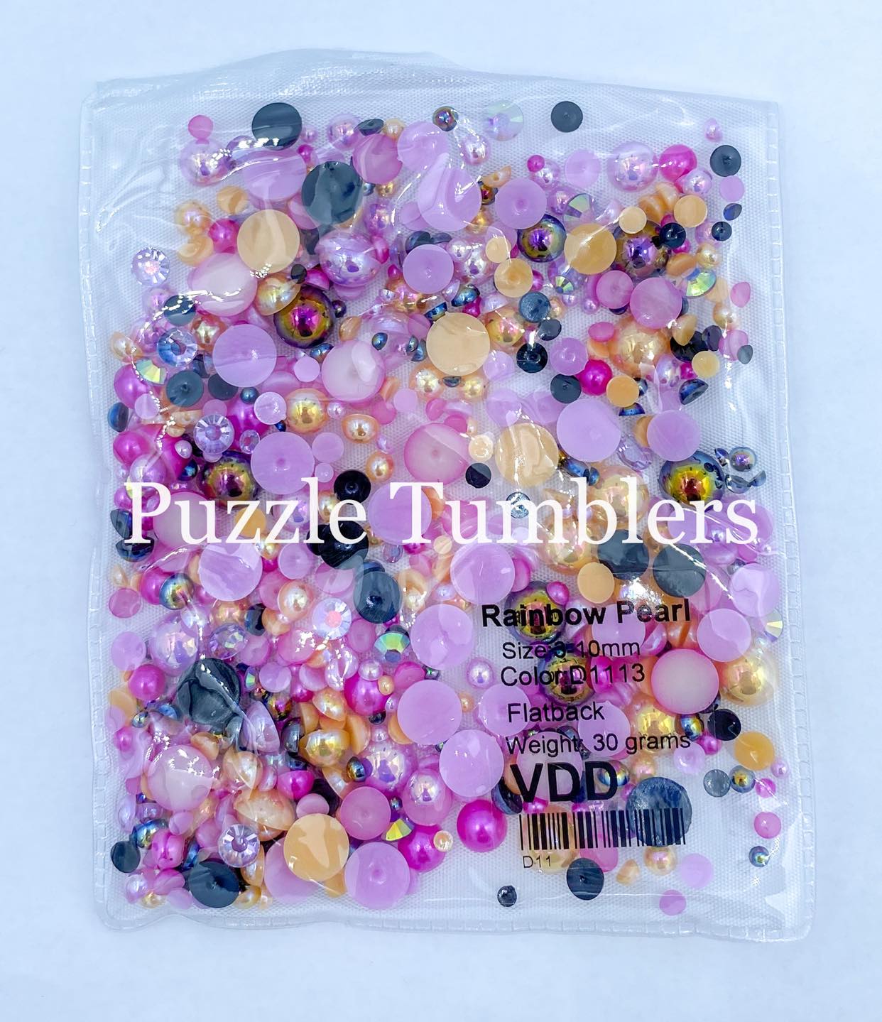 Shades of Purple Pearl Mix, Flatback Pearls and Rhinestone Mix