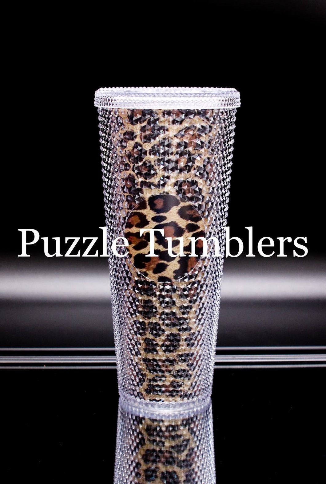 24OZ LEOPARD STUDDED TUMBLER - NO LOGO