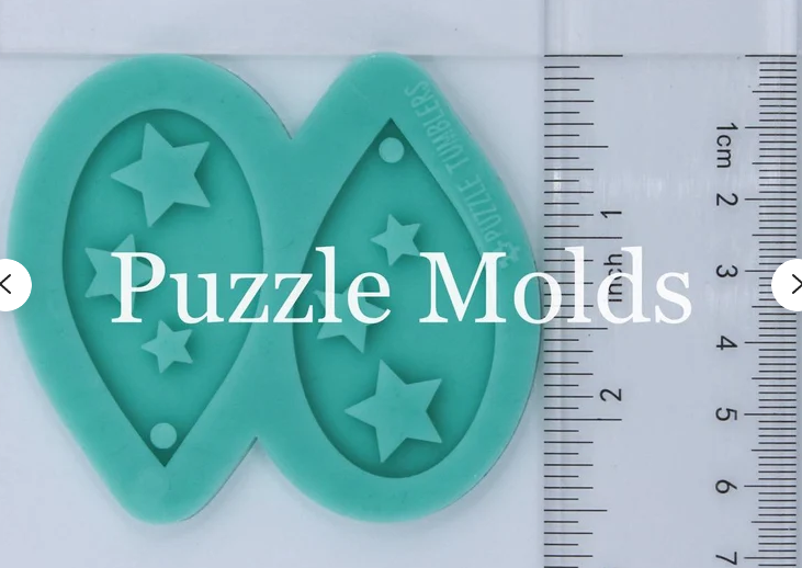 CUSTOM MOLD STARS DROP EARRING *May have a 7-10 Day Shipping Delay (E226)