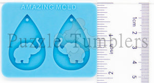 NEW Blue Earring Molds Elephant