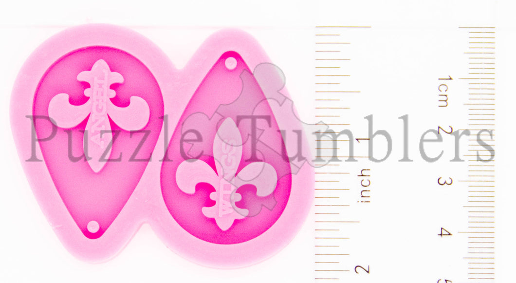 NEW Fleur de Lis Earring Molds PINK $6.25