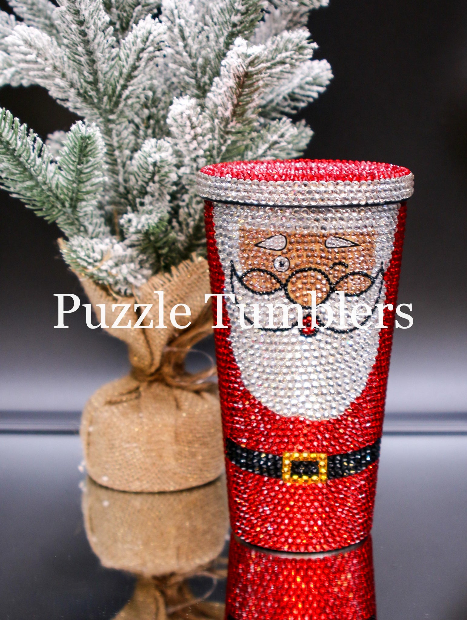 Filled Rhinestone tumbler / bling cup with no glue required / easy
