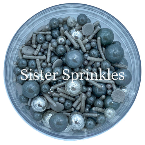 PREMIUM SILVER & GRAY MIX SPRINKLES 2OZ BAG