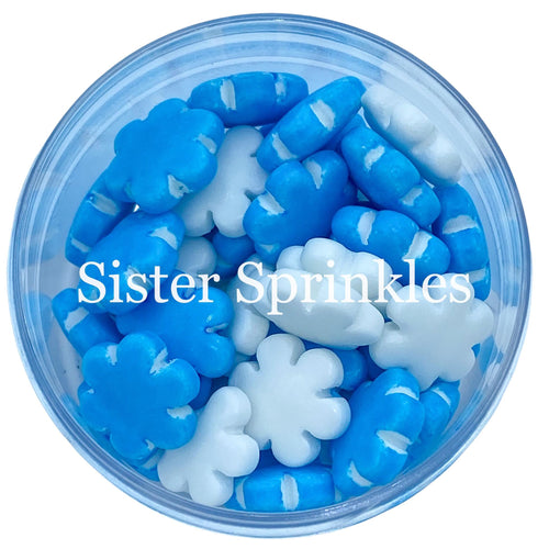 PREMIUM FLOWER (WHITE & BLUE) SPRINKLES 2OZ BAG